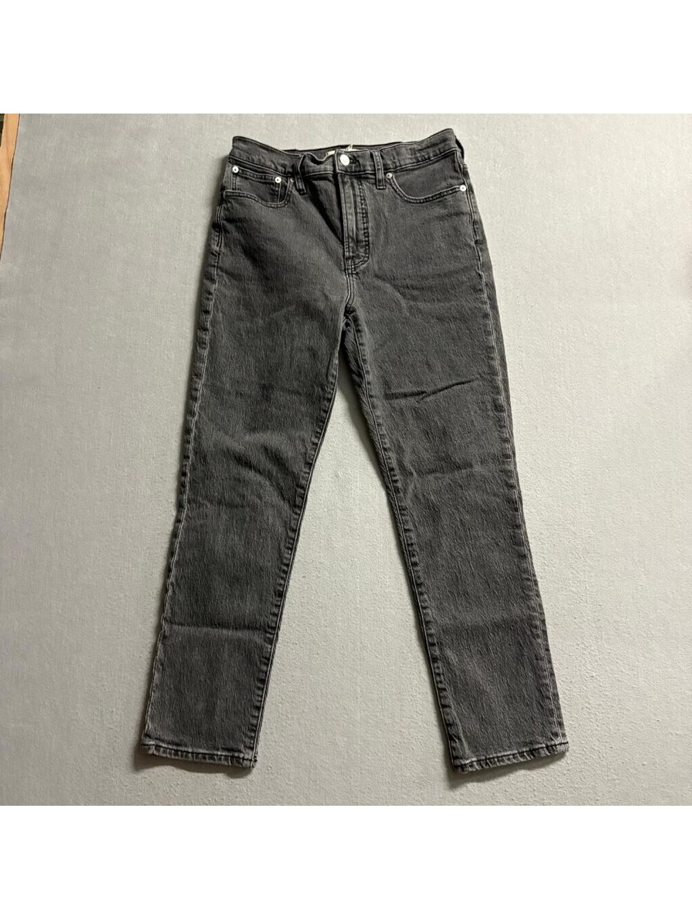 Madewell The Perfect Vintage Jean Womens 28 Gray Charcoal Denim High Rise Slim